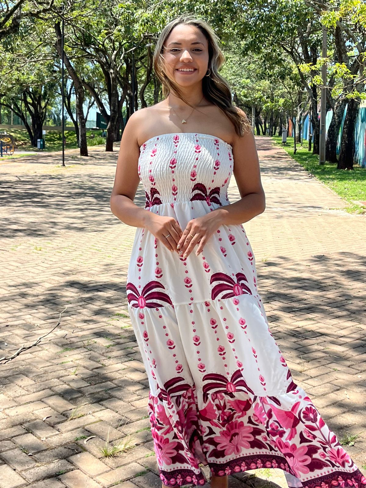 Vestido Longo Ombro a Ombro